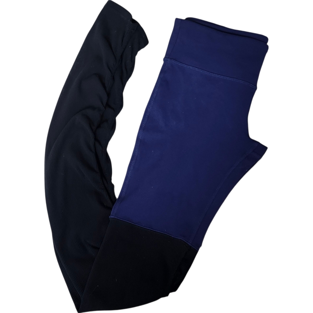 Alo Yoga Navy Blue and Black Goddess Leggings. Sz. M